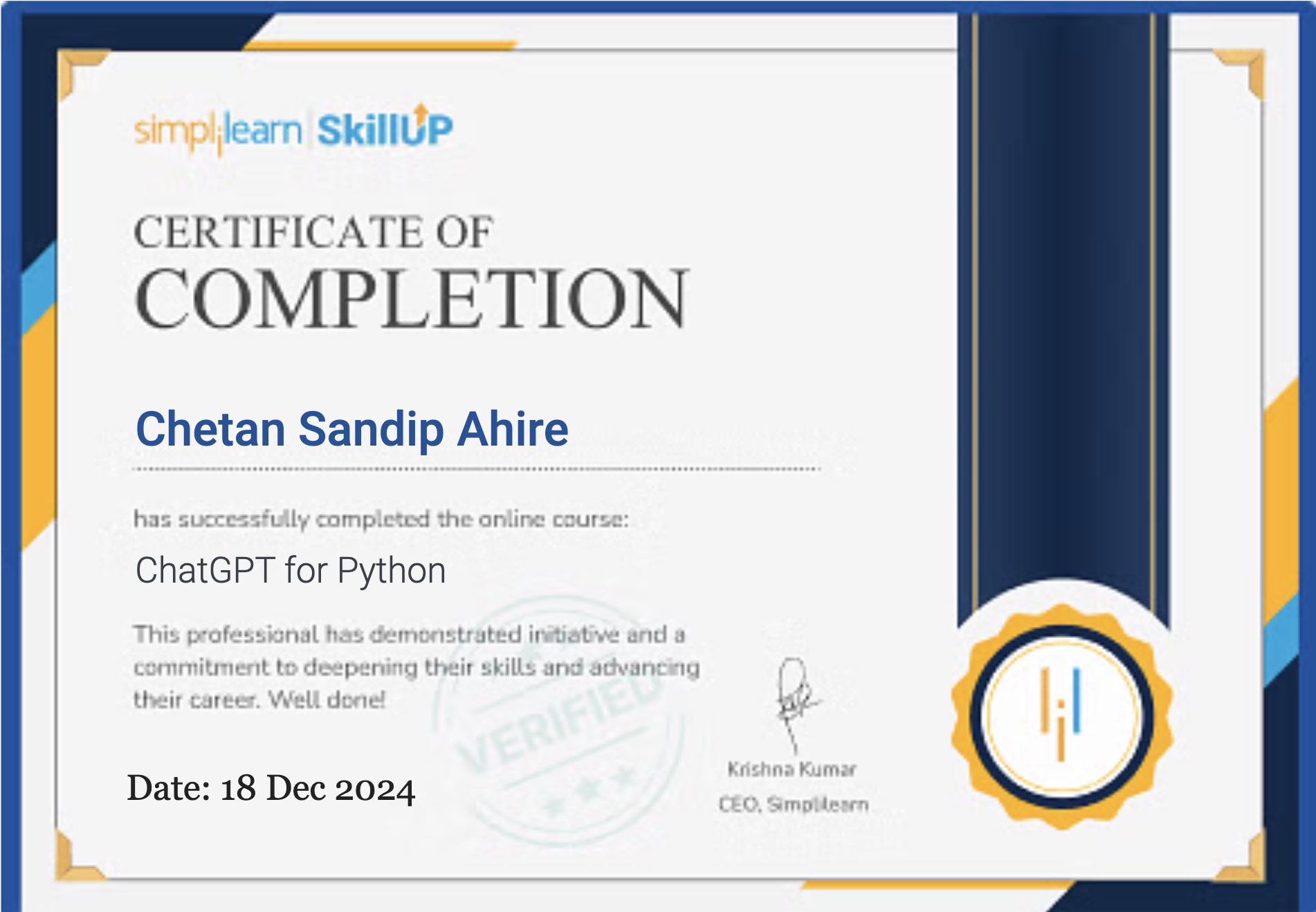 Python Certificate
